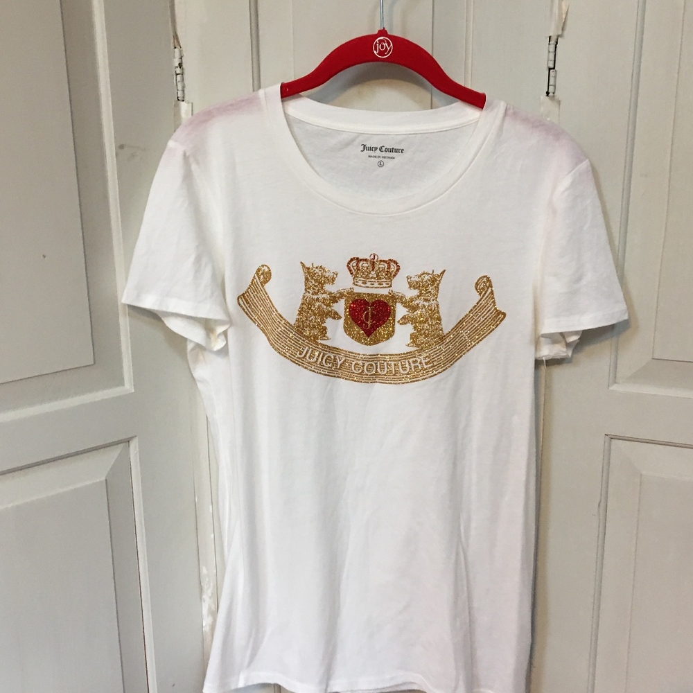 Juicy Couture White Tee w/ Sparkle